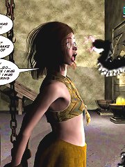 3d comics. Bad girl wears no panties, likes to play with pussy when nobody looking