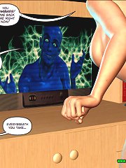 Booby brunette knows for sure what she s burning to obtain from that hideous blue-skinned walloper with long 3d sex jing-jang